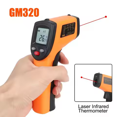 GM320 Digital -50~380°C C/F Laser Temperature Meter Gun Industrial Infrared Pyrometer Non Contact In