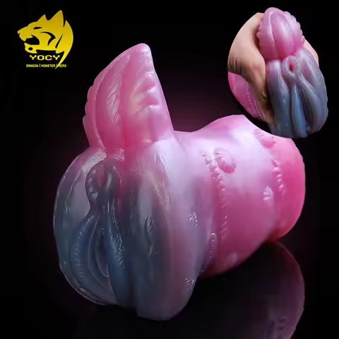 YOCY Men Masturbator Realistic Horse Pussy Silicone Dual Channel Stroker Animal Vaginal Anal Texture