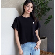 New arrivals mall quality ladie's causal daily out fit plain short sleeve blouse casual blouse