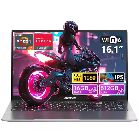 ACEMAGIC AX16Pro Gaming Laptop 16.1" IPS FHD AMD Ryzen™ 7 5700U Notebook 16GB DDR4+512GB PCI-E 53.58