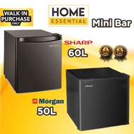 Morgan 50L Mini Bar MMB-NC63(BK) | Sharp 60L SJM60MK | R600a Refrigerant | Fridge | Peti Sejuk