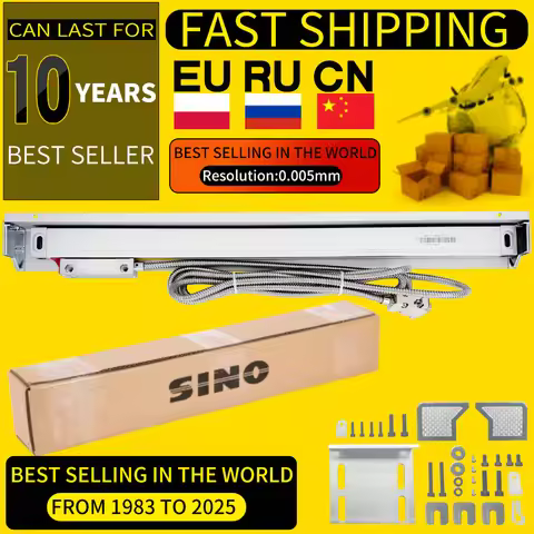 DRO Glass Linear Scale 5um 5V TTL Optical Ruler Stroke Length 100mm~400mm Lathe Scale