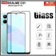 LAYAR FULL SCREEN TEMPERED GLASS REALME C51/C51s Nfc Full SCREEN Anti-Scratch SCREEN Protector