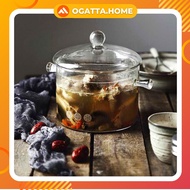 Transparent Clear Cooking Pot - Glass Pot - Soup Pot - Soup Pot - Soup Pot - Stewing Soup Pot 15CM -