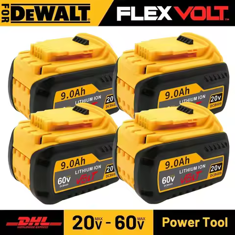 100% new🔋20V/60V 9.0Ah MAX Li-ion Battery For DeWalt Rechargeable DCB547-XJ DCB200 DCB201 For Flexvo