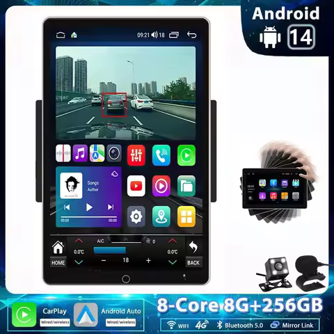 Android 14 Car Radio 4G+64GB Universal Multimedia Player Carplay Android Auto Autoradio Stereo Rotat