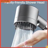 soulmate|  Low Water Pressure Solution Shower Head Handheld Shower Head with 3 Modes 3-mode High Pressure Handheld Shower Head with Silicone Nozzles for A Relaxing for Southeast