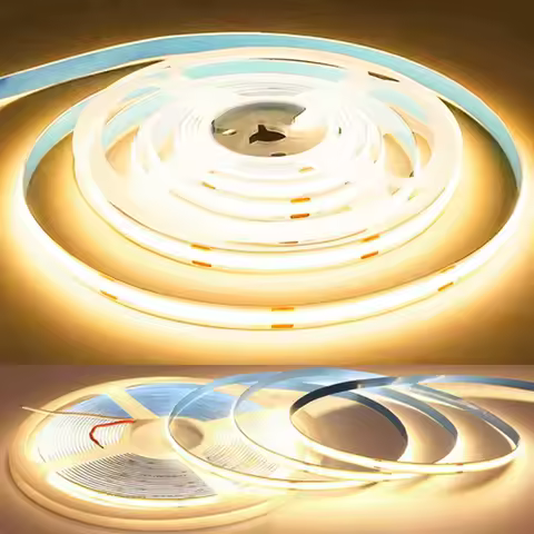 Dimmabl LED COB Strip 10m 320LED DC 12V 24V FOB Lights for Room Bedroom Decor High Density Soft Flex