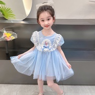 Summer Pretty Little Children Party Costume Kids Dresses for Girls Frozen Elsa Anna Birthday Princess Dress