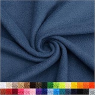 Pico Textiles 1 Yard - Denim Blue Solid Fleece Fabric - Solid Color Fleece Fabric - Sold by The Yard
