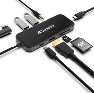 Verbatim 8合1 USB Type-C 集線器 8-in-1 USB-C Hub
