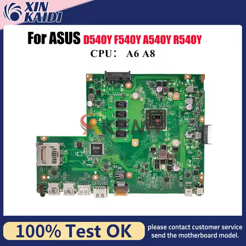 X540YA Laptop Motherboard For ASUS VivoBook A540Y X540Y F540Y X540YA D540Y R540Y Notebook Mainboard 