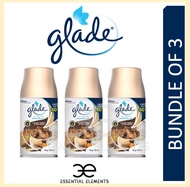 [BUNDLE OF 3] GLADE Automatic Spray Vanilla And Oud Wood Refill Air Freshener 225ml