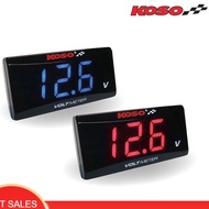 Koso Led Digital Voltmeter Motorcycle Display Mini 12v Universal Volt Meter Voltage Check Bateri Bat