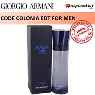 Giorgio Armani Code Colonia EDT for Men (75ml/Tester) Eau de Toilette Blue [Brand New 100% Authentic Perfume]