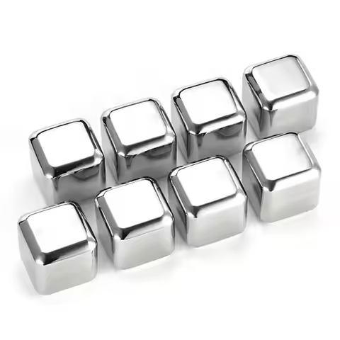 Whisky Stones Kitchen Wine Beverage Bar Accessories Metal Ice Cubes For Drinks Reusable Chilling Sto