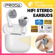 PRODA True Wireless Earbuds TWS Bass Stereo Bluetooth Mini Wayarless Earphone Blutooth Call Earfon P