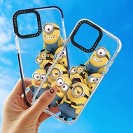 Minions Design Phone Case Compatible For iPhone 14 11 13Pro Max 12 14Plus Multicolor Border Shockproof Soft Silicone Clear Mobiles Accessories