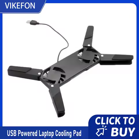 1PCS Air-cooling Laptop Cooler Laptop Cooling Pad USB Powered Cooling Dock Bracket Stand Dual Fan fo