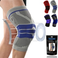 【cw】 Knee Support Compression Silicone Kneepad Spring Knee Brace Strap Patella Medial Protector Meniscus Protection Sport Running Gym