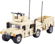 GeRRiT American Military Vehicle HMMWV Building Block(449 PCS),WW2 Military Historical Building Set,