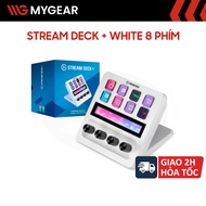 Elgato Stream Deck + White Controller 8 LCD Keys 4 Rotary Knobs
