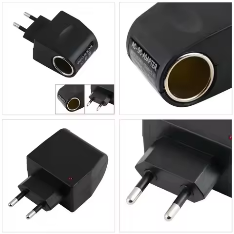220V AC to 12V DC Car Cigarette Lighter 110V-220V AC to 12V DC EU Home Plug Wall Power Socket Plug P
