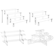 WEILIANG Acrylic Display Stand Acrylic Display Shelf Popmart Display Stand Display Rack Figurine Dis