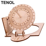 [TENOL] Equatorial Sundial Clock DIY Wooden Building Kit for Adults And Children