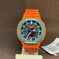 Casio G-Shock GA-2110SC-4A Orange Resin Black Analog Digital Casual Men's Watch