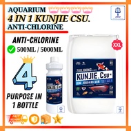 🔥READY STOCK🔥4 IN 1 Anti Chlorine Aquarium KUNJIE Csu Remove Water Chlorine New FishTank Starter Cur