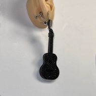 Gitar Berbentuk Hati yang Popular Y2K, Anting-Anting Gaya Eropah dan Amerika yang Berkilau Merah Jam