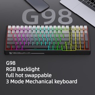 RK G98 Wireless 2.4g 3-mode Bluetooth Mechanical Keyboard RGB Hot-swappable Gaming E-sports Mechanic