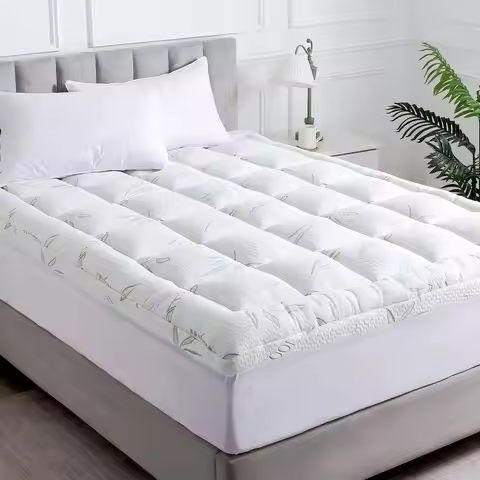 Breathable Cooling Queen Mattress Topper Extra Thick Deep Pocket Soft Mattress Pad 82"L x 60"W x 1"T