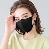 內地直送 - CICIBELLA日本进口3D立体防晒小颜口罩轻薄透气防尘UPF50+魔力黑-魔力黑*10片 均码