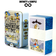Totally Unofficial Adventure Time Tarot Deck in A Tin A 78-Card Deck with Guidebook Gilded Gold Taro
