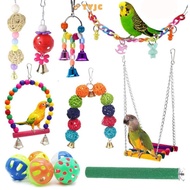 TYJC Bird Toy Set Budgie Swing Suspension Cockatiel Metal Rope