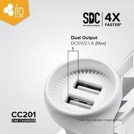 Hippo ILO CC201 Car Charger 2port ORIGINAL Lighter