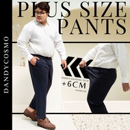 [ส่ง 24 ชั่วโมง] Plus Size [36-50"] กางเกงสแลค เอวยืดได้ ไซท์ใหญ่ Hidden Banding[️ตัดความยาวได้] DANDY COSMO กางเกงคนอ้วน big size