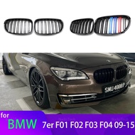 New Look Car Grille Grill Front Kidney Glossy 2 Line Double Slat For BMW 7 Series F01 F02 F03 F04 20