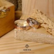 cincin couple cincin tunangan perak rosegold soloraya - couple