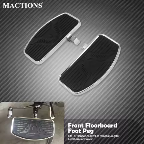Motorcycle Front Rear Floorboard Driver Passenger Footrest Wide Footpeg For Yamaha Dragstar For Hond