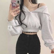 Sweater Hanara Crop Top Hoodie Crop Hoodie Women Hoodie Women