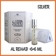 Silver AL REHAB Perfume (6ml 6pcs) Box Saudi Arabia