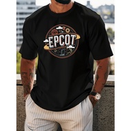 Epcot Men'S Short-Sleeve Summer T-Shirt, Stylish Print Shirt for Men, Casual Crew Neck Top, Perfect