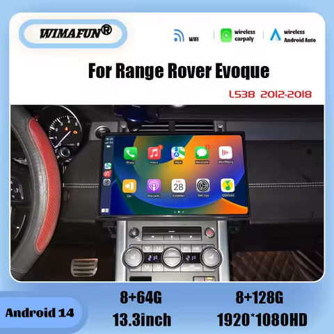 13.3inch Android 14 for Range Rover Evoque L538 2012-2018 Car GPS navigation Radio Multimedia player