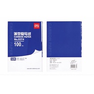 100sheets copy carbon paper duplicating paper Double 32k color blue Financial