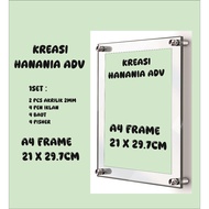 Acrylic frame A4 flyer sign acrylic A4 Acrylic wall mounted frame 21 x 29.7cm