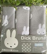 3入裝日本 miffy 米菲兔 米飛兔 超細纖維 手帕 小毛巾 拭巾