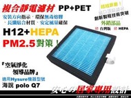 【高品質】Hysure 海說 Polo Q7 高效 PM2.5 濾心 濾網 空氣清淨 除濕機 HEPA 濾芯 氣密版